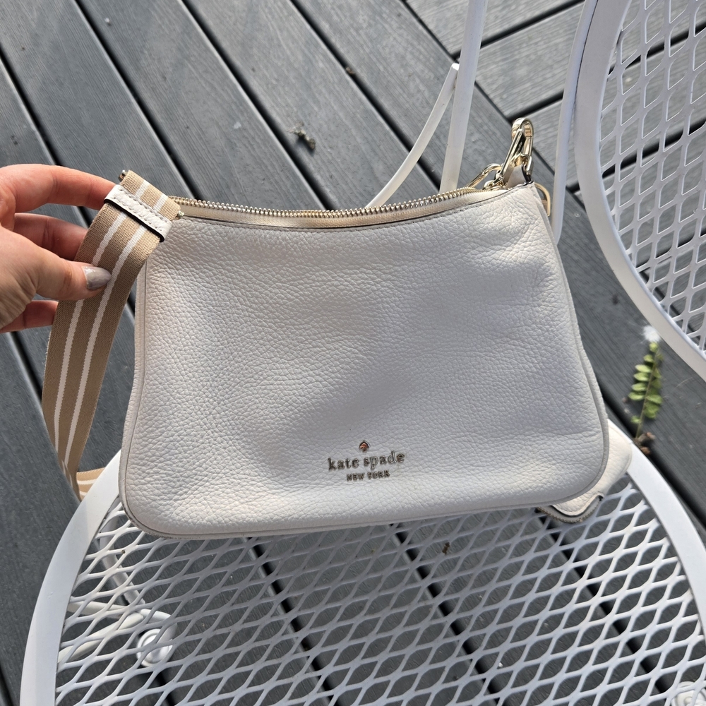 Kate Spade White Leather Crossbody Bag
